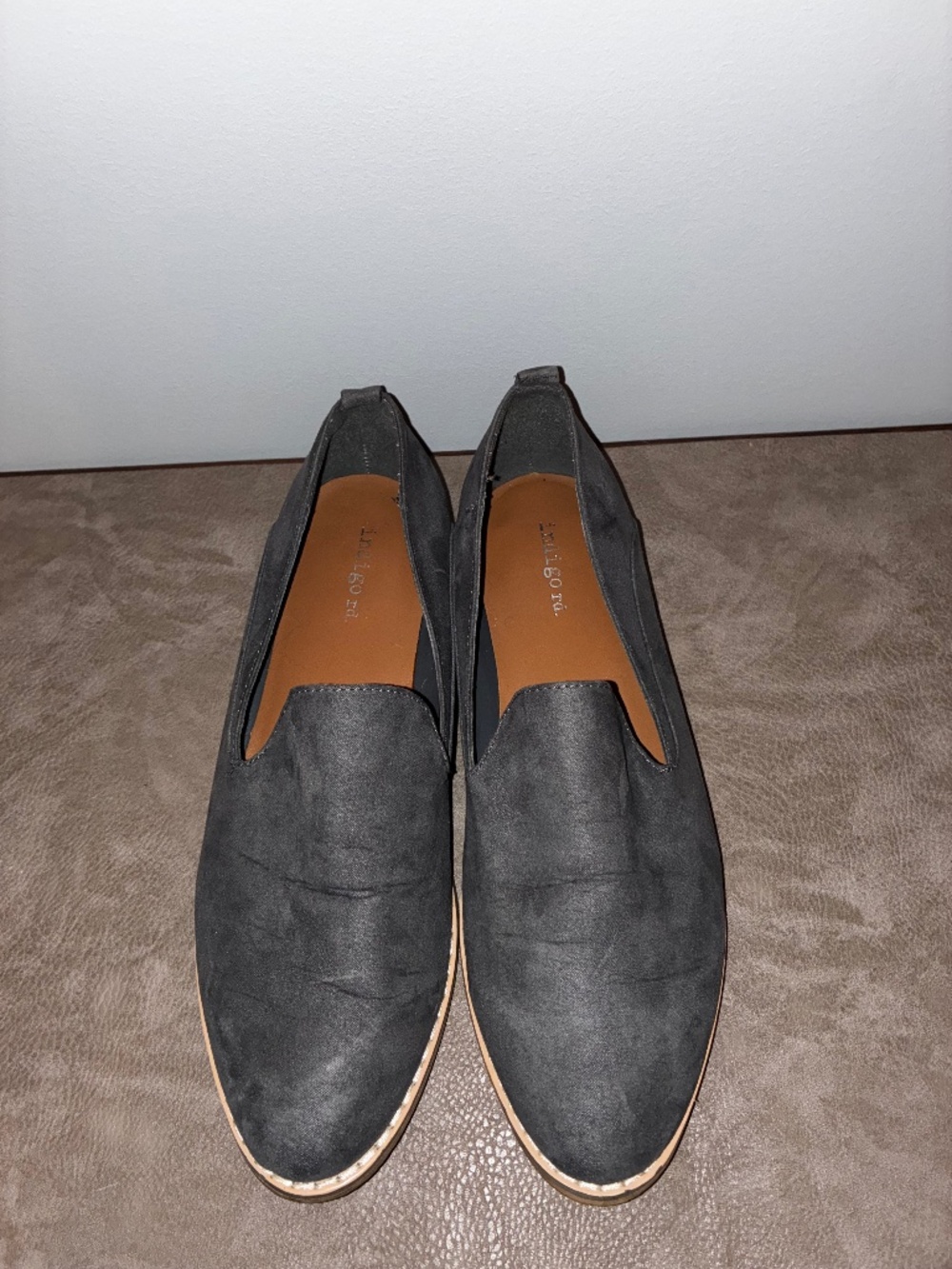 Indigo Rd Shoes 8 M Hestley Casual Slip On Loafer Grey Fabric Flats